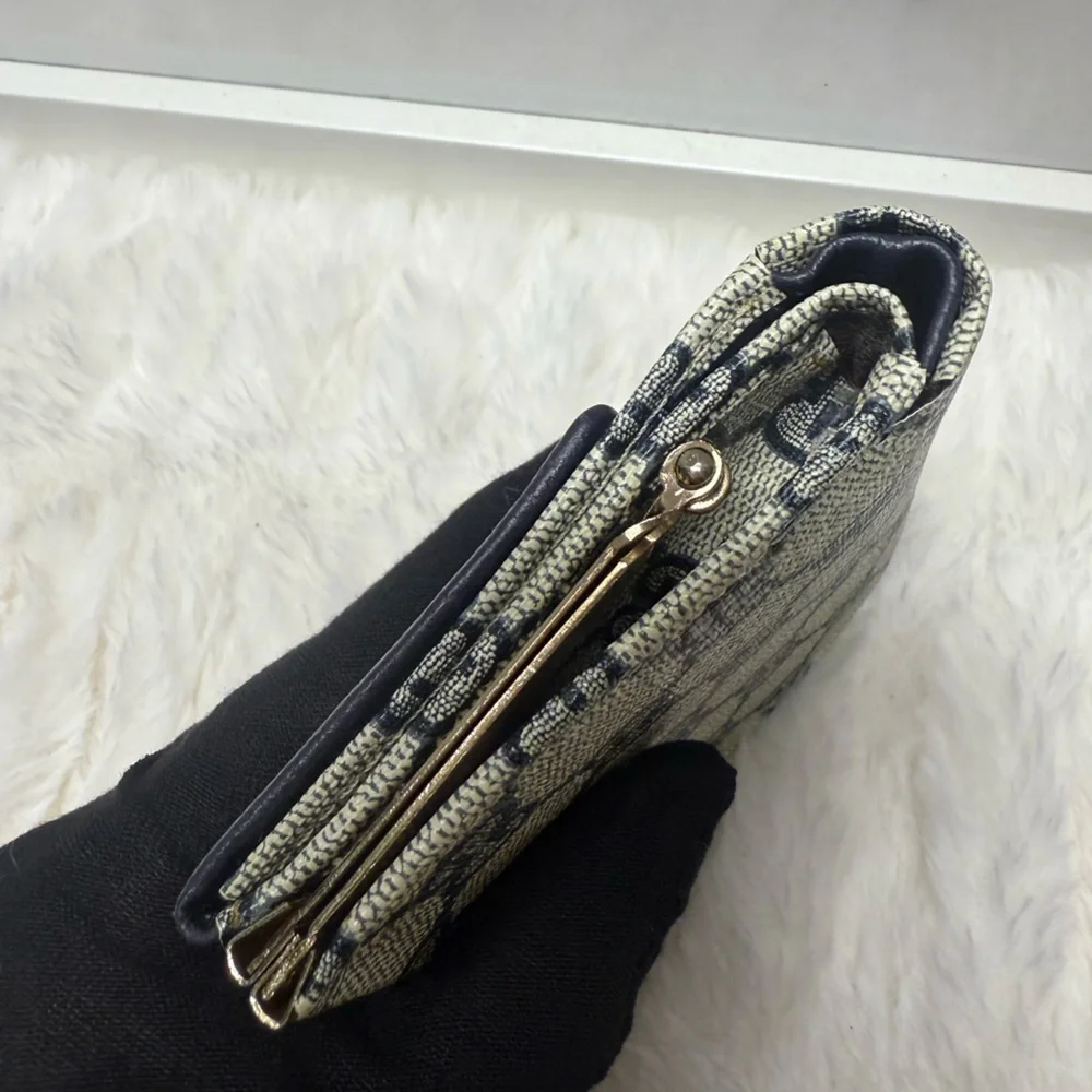 Navy GG Canvas Monogram Wallet with Navy and Red Web Stripe - Picture 8 of 9